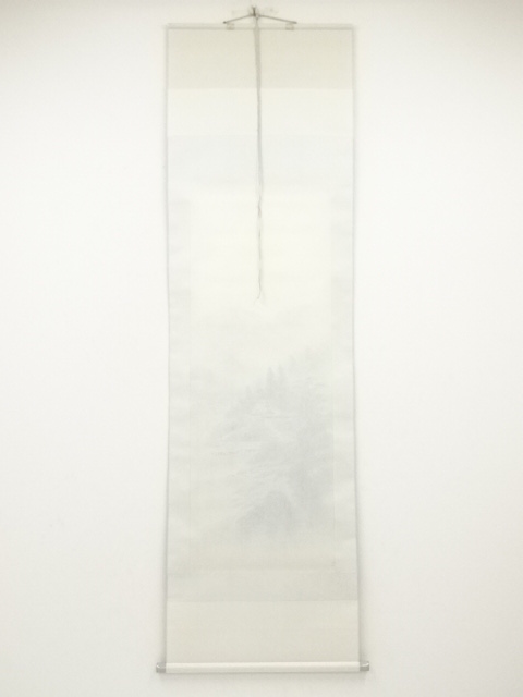 道具 ] - 道具 白樹筆 水墨山水 肉筆絹本掛軸（共箱） | ネット